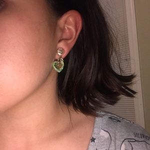 Vintage Gold Clip On Rhinestone Earrings